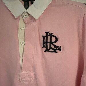 Ralph Lauren Pink and White Top